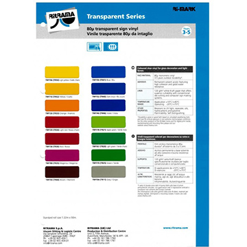 Charte de couleurs Ritrama TRP Transparant photo du produit default L